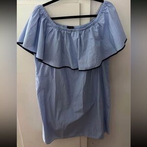 J. Crew women’s sz L blue off shoulder dress